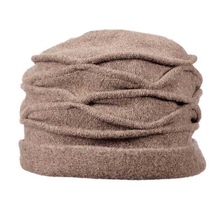 Soft Wool Pulled Turban Beanie - Scala Hats Beanie Scala Hats LW613 Mushroom M/L (57-59 cm)