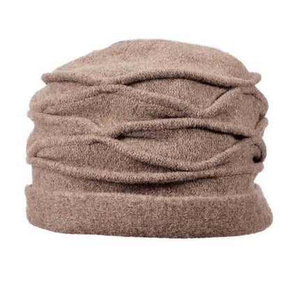 Soft Wool Pulled Turban Beanie - Scala Hats Beanie Scala Hats LW613 Mushroom M/L (57-59 cm)