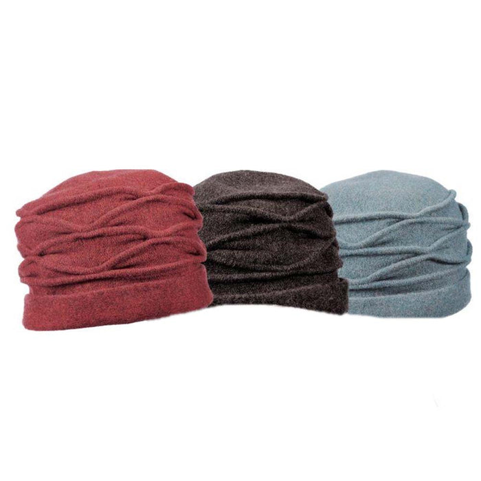 Soft Wool Pulled Turban Beanie - Scala Hats Beanie Scala Hats LW613 Grey M/L (57-59 cm)