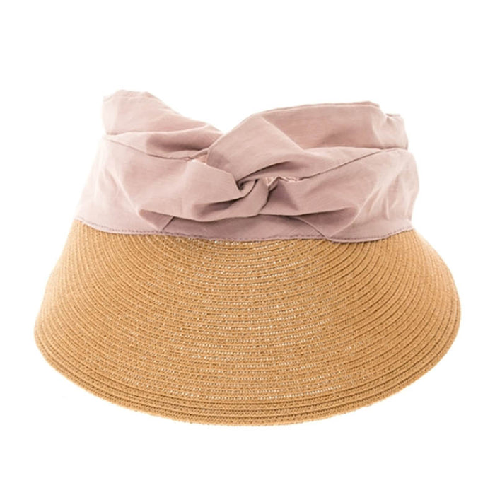 Sporty Sun Visor with Pleated Cotton Band - Boardwalk Style Visor Cap Boardwalk Style Hats