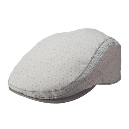 Stacy Adams Flat Cap Leatherette Under Bill - White Flat Cap Stacy Adams Hats sa643wl White Large