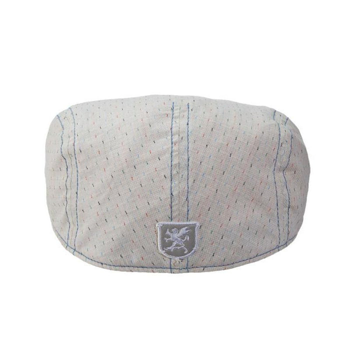 Stacy Adams Flat Cap Leatherette Under Bill - White Flat Cap Stacy Adams Hats