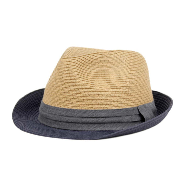 Summer Fedora for Small Heads - Angela & Williams Hats Fedora Hat Epoch Hats KF6015 Navy Small (54 cm)