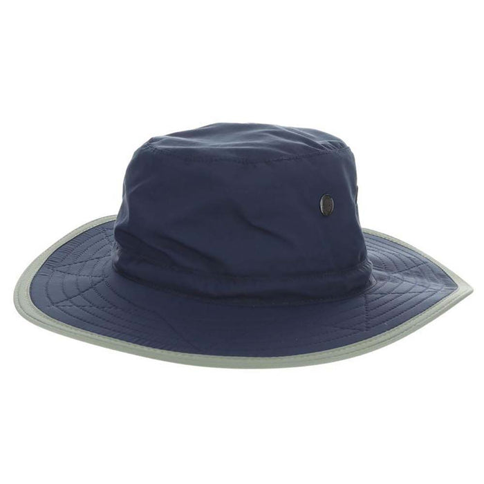 Supplex Dimensional Brim Hat, Navy - DPC Outdoor Headwear Bucket Hat Dorfman Hat Co. MC288NV1 Navy S/M