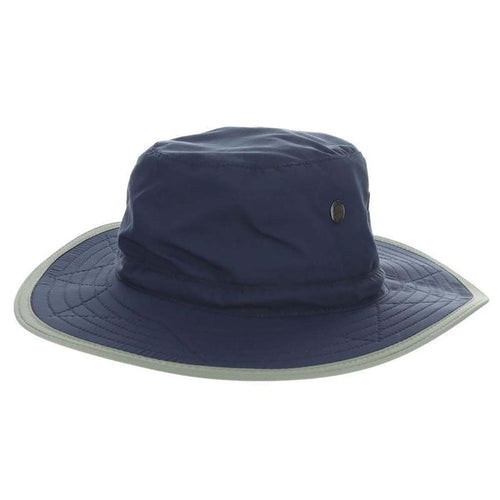 Supplex Dimensional Brim Hat, Navy - DPC Outdoor Headwear Bucket Hat Dorfman Hat Co. MC288NV1 Navy S/M