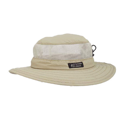 Supplex® Nylon Boonie with Mesh Crown - DPC Global Hats Bucket Hat Dorfman Hat Co. MC2-KAKI1 Khaki Small (55 cm)