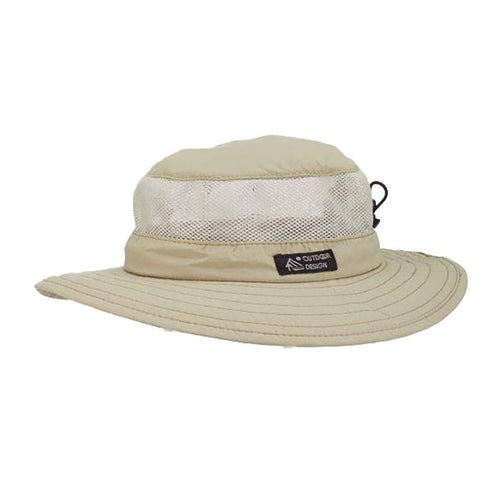 Supplex® Nylon Boonie with Mesh Crown - DPC Global Hats Bucket Hat Dorfman Hat Co. MC2-KAKI1 Khaki Small (55 cm)