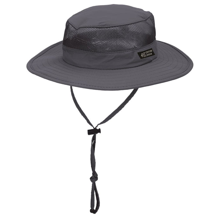 Supplex® Nylon Boonie with Mesh Crown - DPC Global Hats Bucket Hat Dorfman Hat Co. MC2-CHAR4 Charcoal XLarge (61 cm)