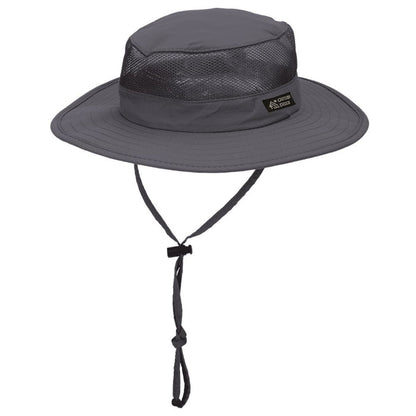 Supplex® Nylon Boonie with Mesh Crown - DPC Global Hats Bucket Hat Dorfman Hat Co. MC2-CHAR4 Charcoal XLarge (61 cm)