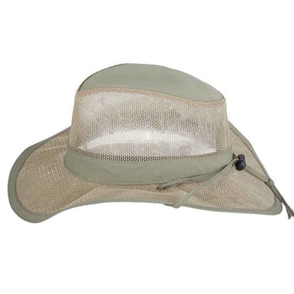 Supplex® Nylon Mesh Brim Safari Hat, 2XL - Dorfman Pacific Safari Hat Dorfman Hat Co.