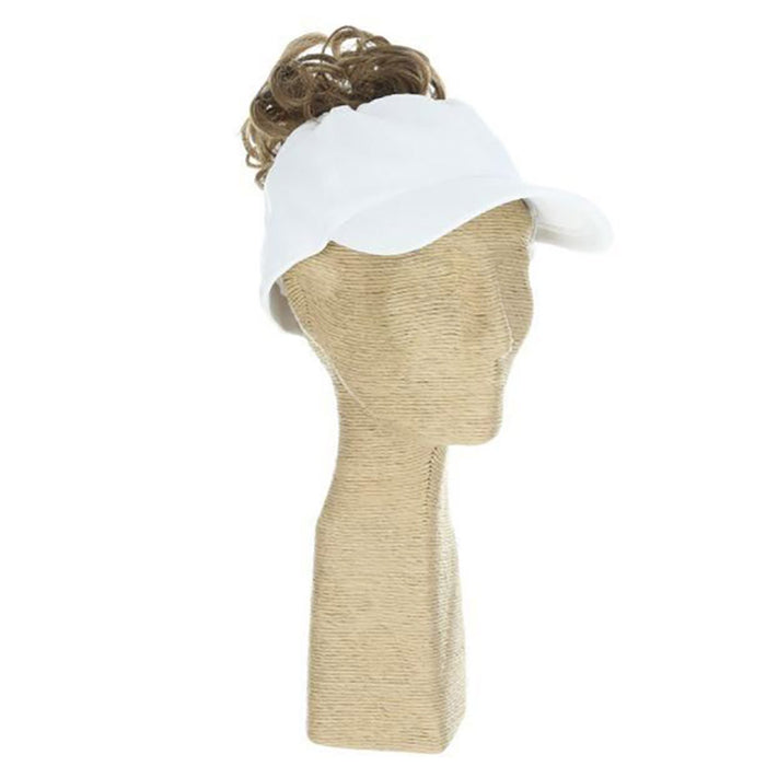 Swimsuit Fabric Ponytail Baseball Cap - DPC Hats Cap Dorfman Hat Co. BC362WH White