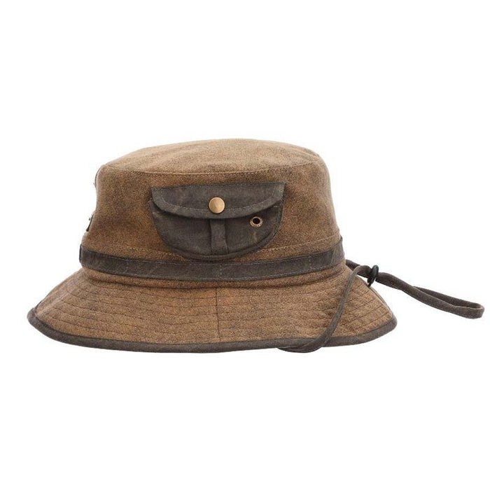 Tarp Cloth Bucket Hat with Side Pockets - Stetson Hats Bucket Hat Stetson Hats