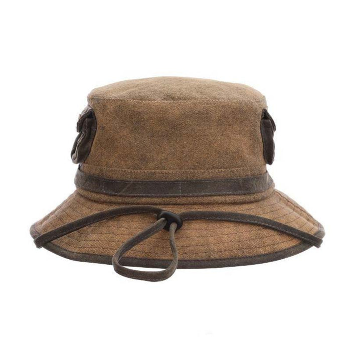 Tarp Cloth Bucket Hat with Side Pockets - Stetson Hats Bucket Hat Stetson Hats