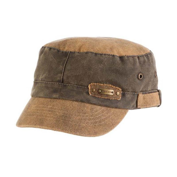 Tarp Cloth Cadet Cap with Plaid Lining - Stetson Hats Cap Stetson Hats