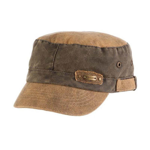 Tarp Cloth Cadet Cap with Plaid Lining - Stetson Hats Cap Stetson Hats