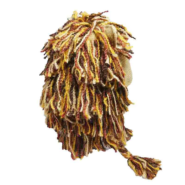 The Cowardly Lion Peruvian Hand Knit Hat Trapper Hat Peruvian Trading Co LION Tan