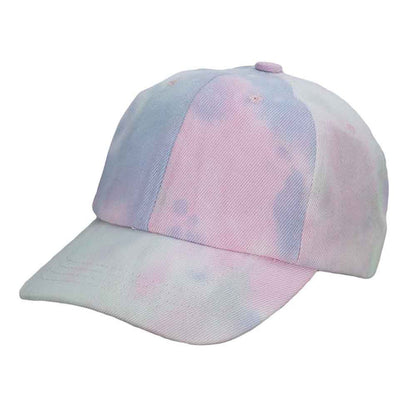 Tie Dye Cotton Baseball Cap for Ladies - Cappelli Straworld Hats Cap Epoch Hats CSW410-PK Pink OS