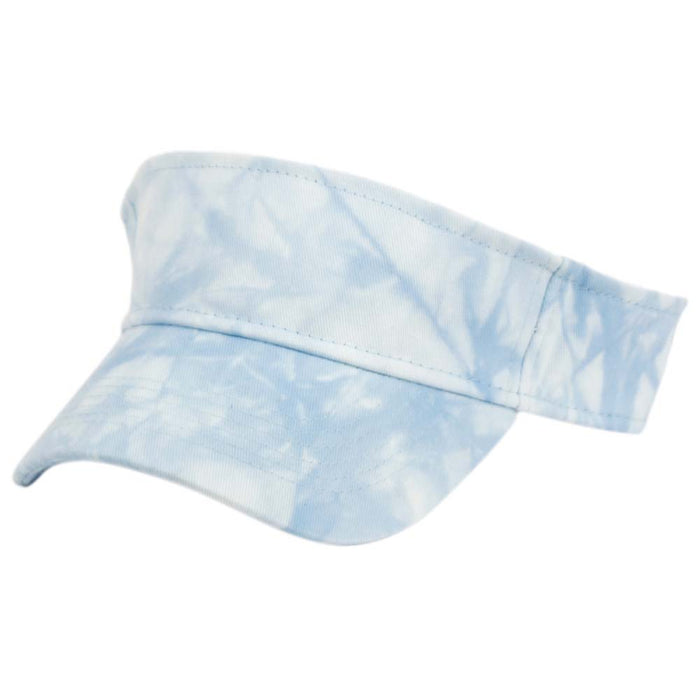 Tie Dye Cotton Sun Visor - E-Flag Wear Visor Cap Epoch Hats V6002BL Sky Blue OS