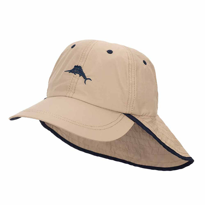 Tommy Bahama Performance Flap Cap with Sun Shield Cap Tommy Bahama Hats TBW276-KAKI1 Khaki S/M