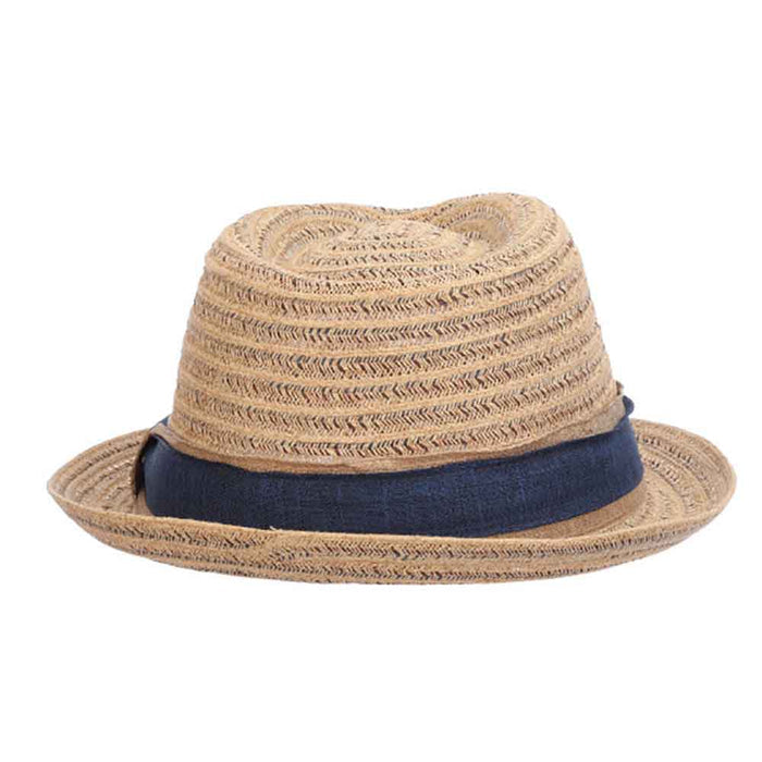 Tommy Bahama Woven Straw Fedora with TB Marlin Pin Fedora Hat Tommy Bahama Hats