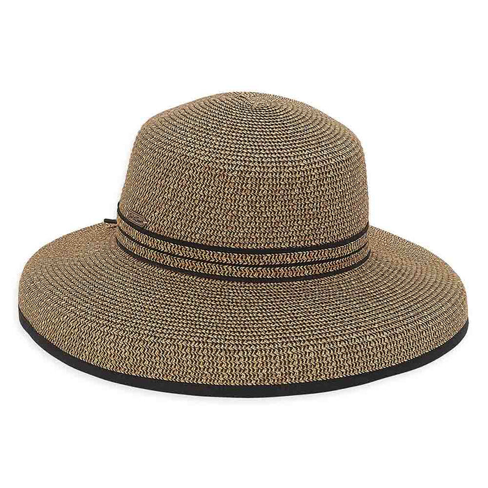 Tweed Straw Tiffany Brim Summer Hat - Sun 'N' Sand Hats Wide Brim Hat Sun N Sand Hats