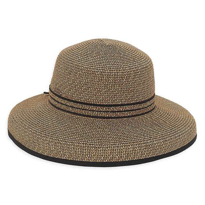 Tweed Straw Tiffany Brim Summer Hat - Sun 'N' Sand Hats Wide Brim Hat Sun N Sand Hats