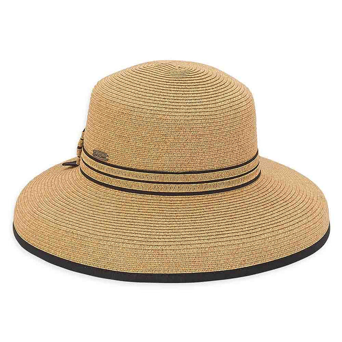 Tweed Straw Tiffany Brim Summer Hat - Sun 'N' Sand Hats Wide Brim Hat Sun N Sand Hats