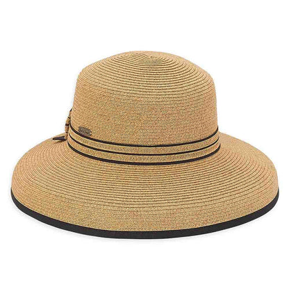 Tweed Straw Tiffany Brim Summer Hat - Sun 'N' Sand Hats Wide Brim Hat Sun N Sand Hats