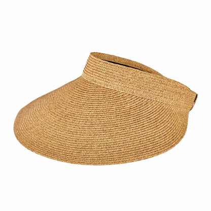 Ultrabraid Roll Up Wide Brim Sun Visor - San Diego Hat Visor Cap San Diego Hat Company UBV0120SNAT Natural