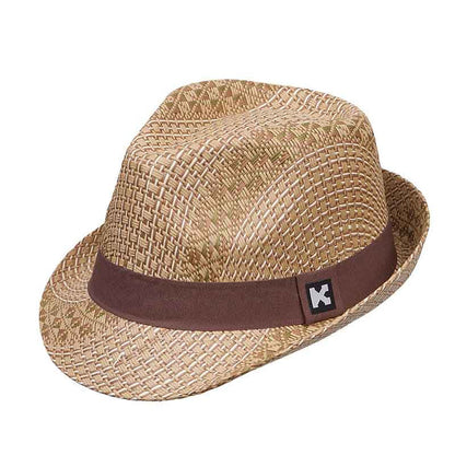 Unique Circular Woven Toyo Fedora - Kenny K. Hats Fedora Hat Great hats by Karen Keith T707O Natural Medium (22 1/2")