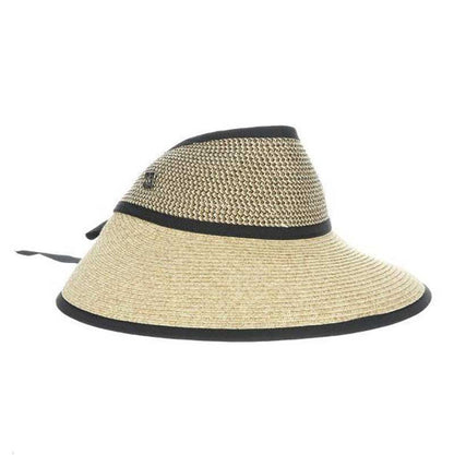 Unique Sun Visor Hat with Long Bow - Callanan Hats Visor Cap Callanan Hats CR373 Natural M/L (58 cm)