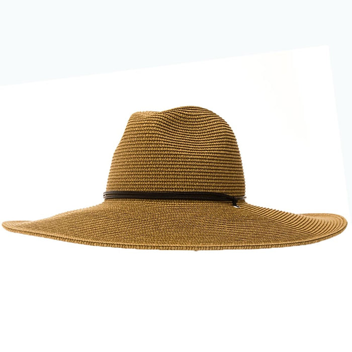 Unisex Wide Brim Gardening Hat with Chin Cord - Boardwalk Style Hats Safari Hat Boardwalk Style Hats da1849ntm Natural Tweed Medium (57 cm)