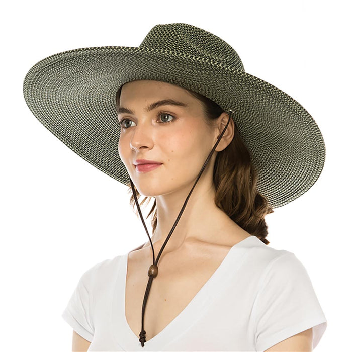 Unisex Wide Brim Gardening Hat with Chin Cord - Boardwalk Style Hats Safari Hat Boardwalk Style Hats