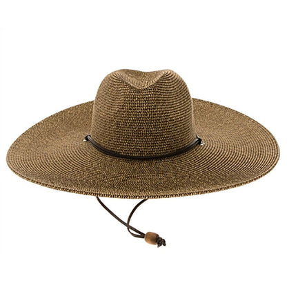 Unisex Wide Brim Gardening Hat with Chin Cord - Boardwalk Style Hats Safari Hat Boardwalk Style Hats da1849bnm Brown Tweed Medium (57 cm)