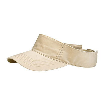 Washed Cotton Twill Pro Style Visor - Mega Cap Visor Cap MegaCI MC4056kh Khaki