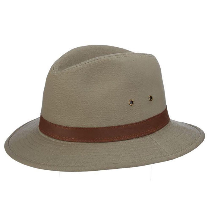 Water Repellent Safari Hat for Big and Tall Men - Dorfman Hats Safari Hat Dorfman Hat Co. 863L-KAKI5 Khaki 2X-Large (63 cm)