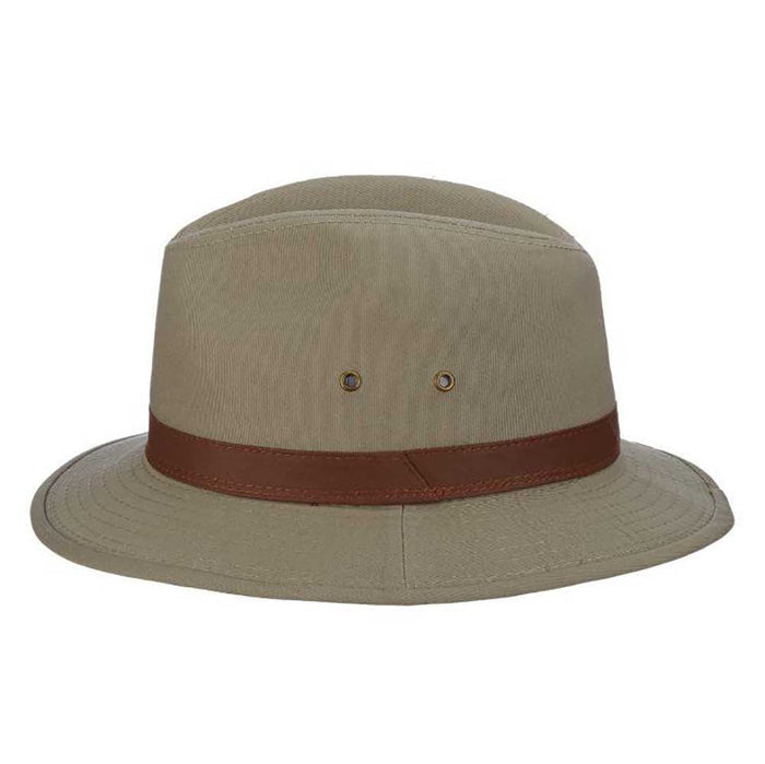Water Repellent Safari Hat for Big and Tall Men - Dorfman Hats Safari Hat Dorfman Hat Co. 863L-KAKI6 Khaki 3X-Large (65 cm)