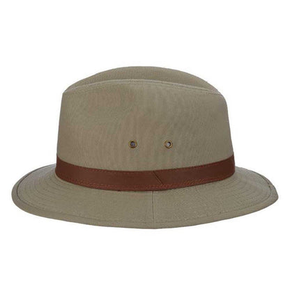 Water Repellent Safari Hat for Big and Tall Men - Dorfman Hats Safari Hat Dorfman Hat Co. 863L-KAKI6 Khaki 3X-Large (65 cm)
