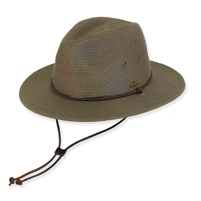 Water Repellent Straw Safari Hat with Chin Cord - Tidal Tom™ Safari Hat Tidal Tom