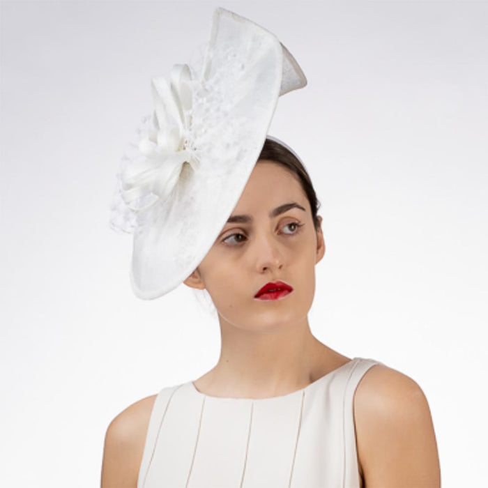 Wavy Sinamay Disk Cocktail Hat - KaKyCO Fascinator KaKyCO