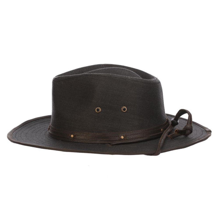 Weathered Toyo Outback Hat with Chin Strap - Stetson Hats Safari Hat Stetson Hats