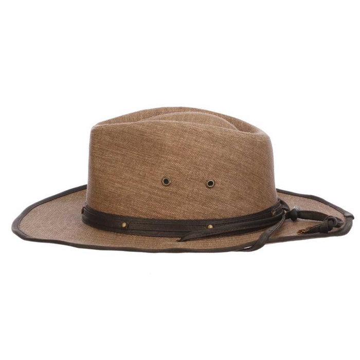 Weathered Toyo Outback Hat with Chin Strap - Stetson Hats Safari Hat Stetson Hats