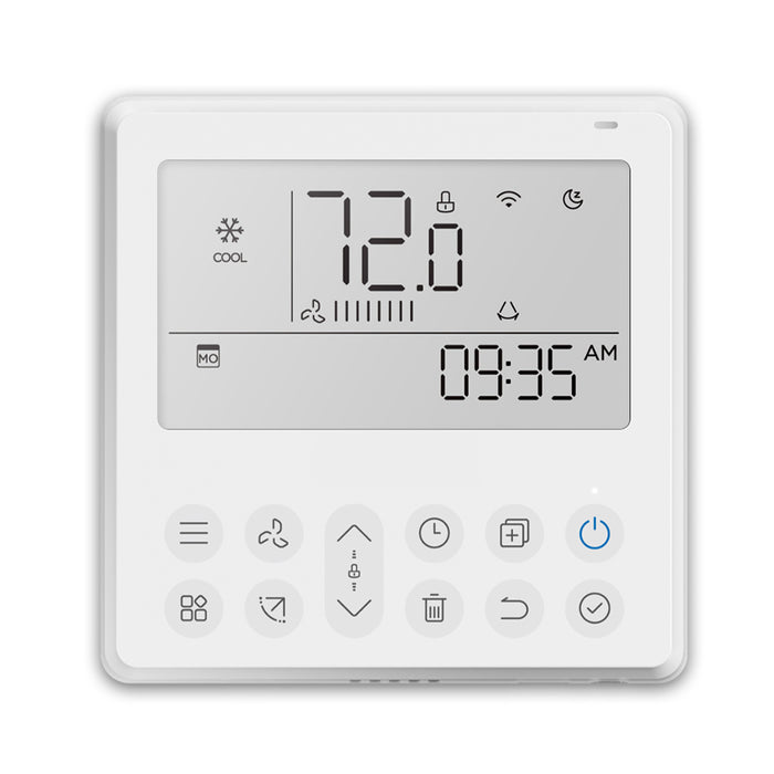Weekly Programmable Wi-Fi Thermostat For Pioneer RB, UB, CB Model R410a Mini Split Systems