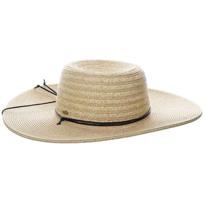 Wide Brim Straw Bolero Hat with Chin Cord - Scala Hats Bolero Hat Scala Hats LP382-NAT Natural OS (57.5 cm)
