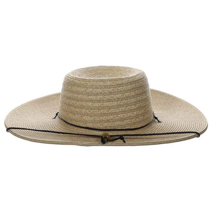 Wide Brim Straw Bolero Hat with Chin Cord - Scala Hats Bolero Hat Scala Hats