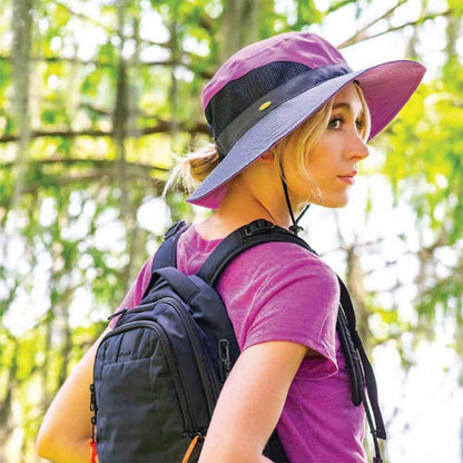 Women's Hiking Hat with Ponytail Hole - Scala Collection Trail Hat Scala Hats LC833-PINK Pink M/L (57-59 cm)