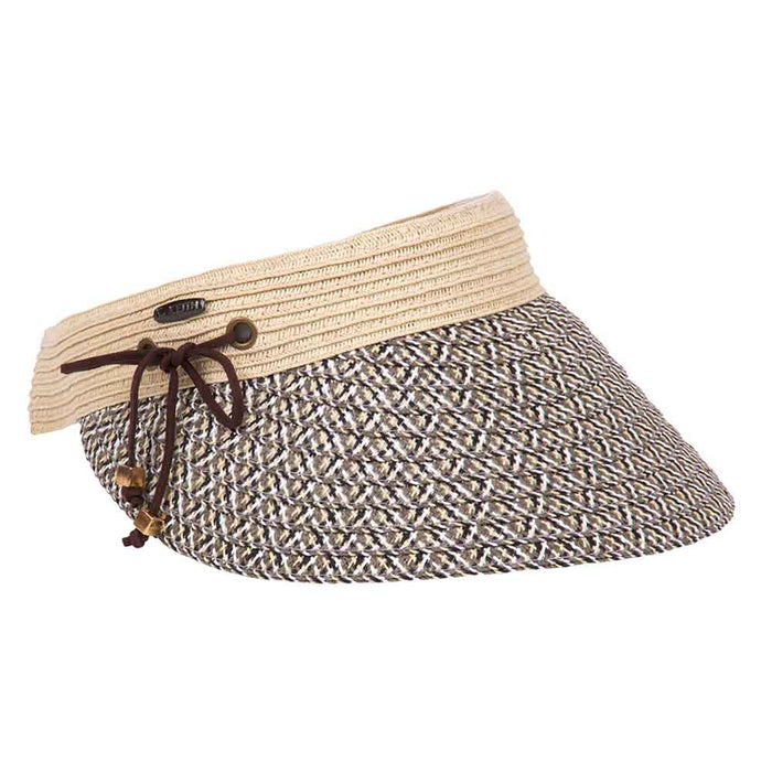 Woven Toyo Brim Clip On Sun Visor - Karen Keith Hats Visor Cap Great hats by Karen Keith PV89-C Natural