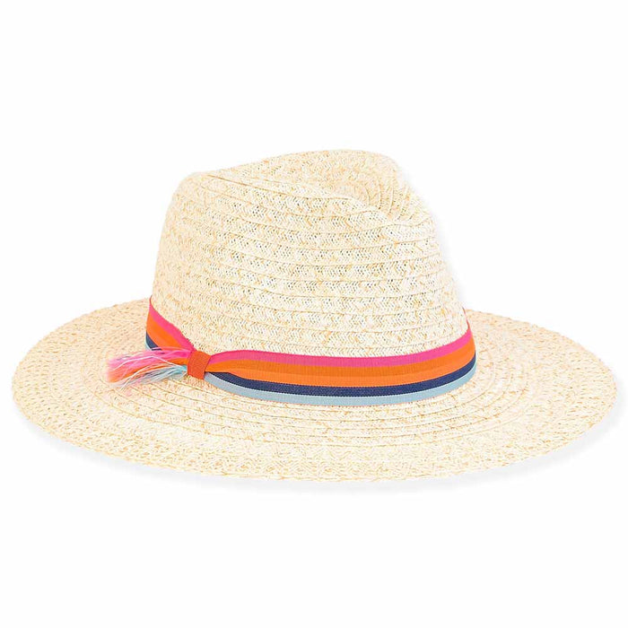 Zoey Straw Lace Trim Petite Safari Hat - Sunny Dayz™ Safari Hat Sun N Sand Hats HK441 Natural Small (54 cm)